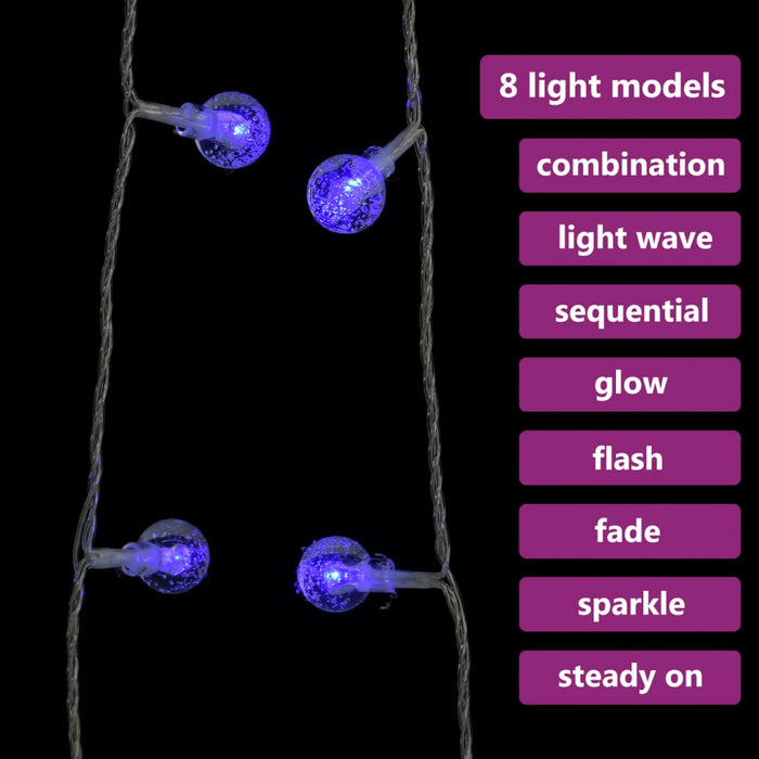 vidalXL Ghirlandă luminoasă, 400 LED-uri, albastru, 8 funcții, 40 m - WALTI WALTI