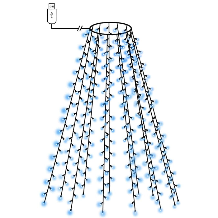 Instalație brad de Crăciun cu 150 LED-uri albastru 150 cm - WALTI WALTI