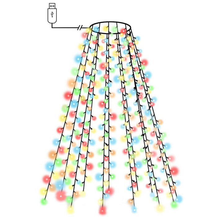 Instalație brad de Crăciun cu 210 LED-uri multicolor 210 cm - WALTI WALTI