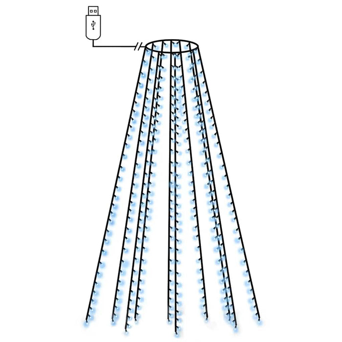 Instalație brad de Crăciun cu 250 LED-uri, albastru, 250 cm - WALTI WALTI