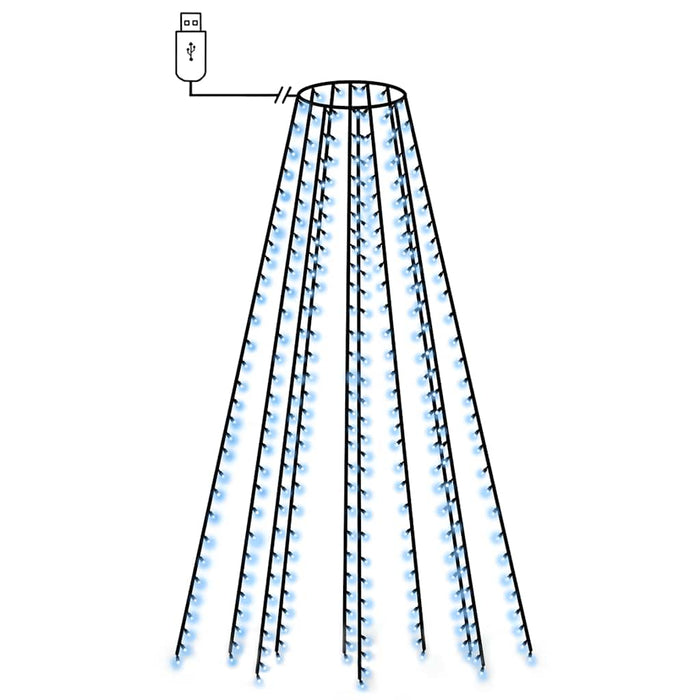 Instalație pom de Crăciun cu 300 LED-uri albastru 300 cm - WALTI WALTI