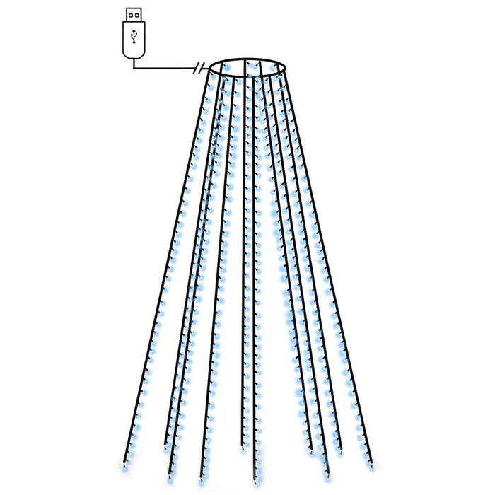 Instalație brad 500 LED-uri albastru 500 cm interior/exterior - WALTI WALTI