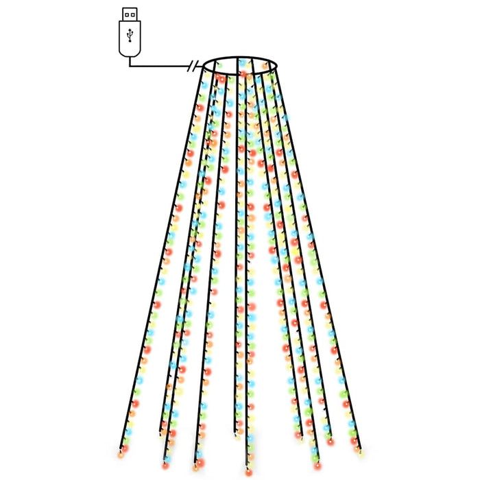 Instalație brad 500 LED-uri multicolor 500 cm interior/exterior - WALTI WALTI