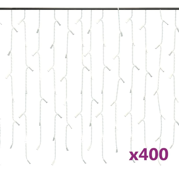 Lumini de perdea tip gheață 400 LED-uri albastru 8 funcții 10 m - WALTI WALTI