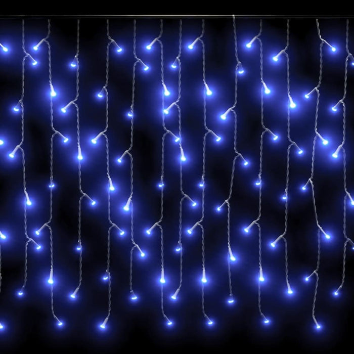 Lumini de perdea tip gheață 400 LED-uri albastru 8 funcții 10 m - WALTI WALTI