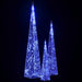Set conuri decorative cu LED-uri albastru 30/45/60 cm acrilic - WALTI WALTI