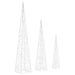 Set conuri decorative cu LED-uri albastru 30/45/60 cm acrilic - WALTI WALTI