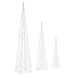 Set conuri decorative cu LED-uri, alb rece, 60/90/120 cm, acril - WALTI WALTI