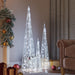 Set conuri decorative cu LED-uri, alb rece, 60/90/120 cm, acril - WALTI WALTI