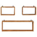 Set rafturi de perete cub, 3 piese, lemn masiv acacia - WALTI WALTI
