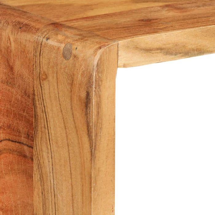 Set rafturi de perete cub, 3 piese, lemn masiv acacia - WALTI WALTI