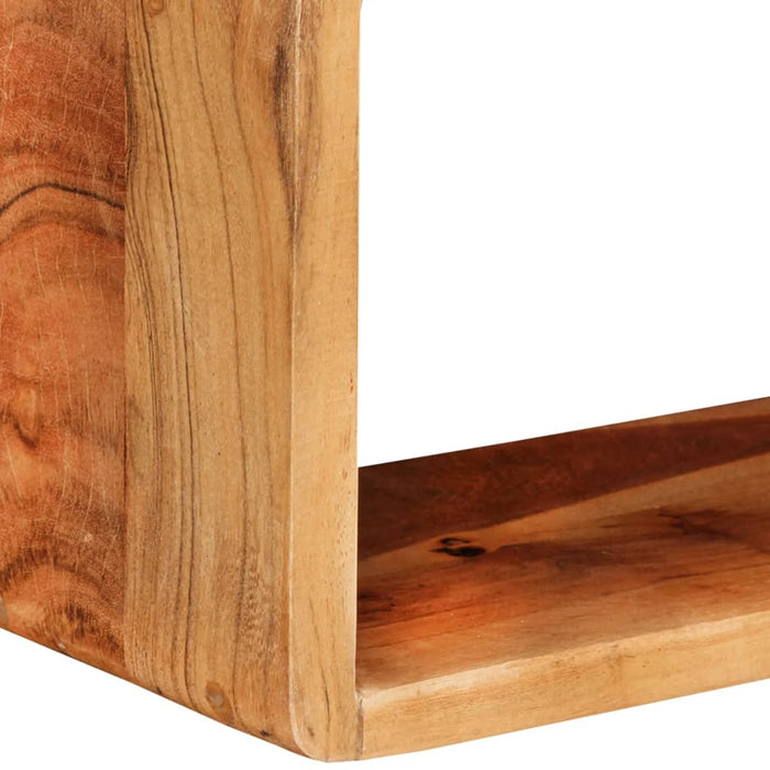 Set rafturi de perete cub, 3 piese, lemn masiv acacia - WALTI WALTI