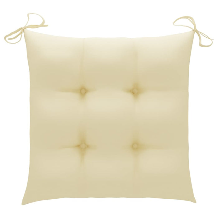Scaune grădină pliabile cu perne, 4 buc, lemn masiv tec - WALTI WALTI