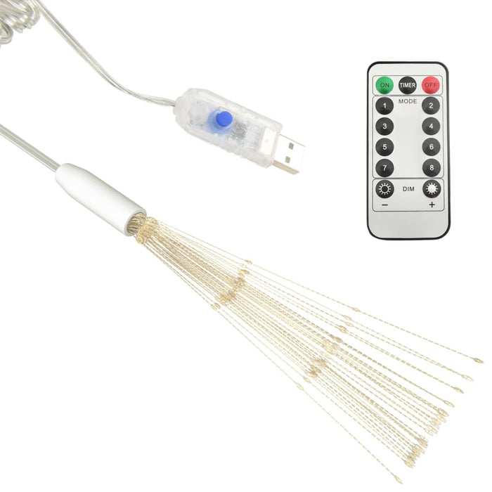Lampă cu artificii de Crăciun, 140 LED-uri, alb cald, 20 cm - WALTI WALTI