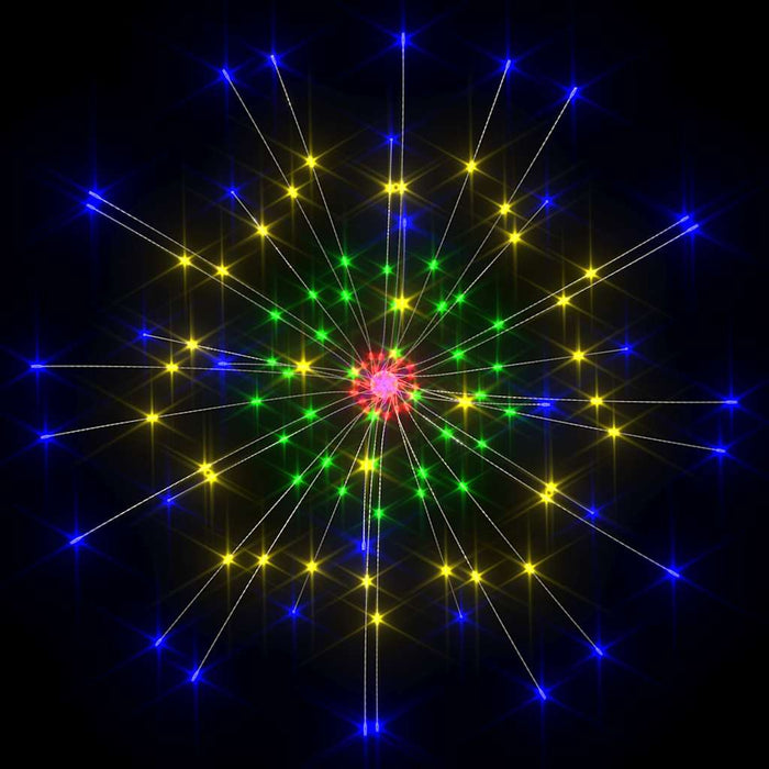 Lămpi cu artificii de Crăciun, 2 buc., 280 LED multicolor 20 cm WALTI