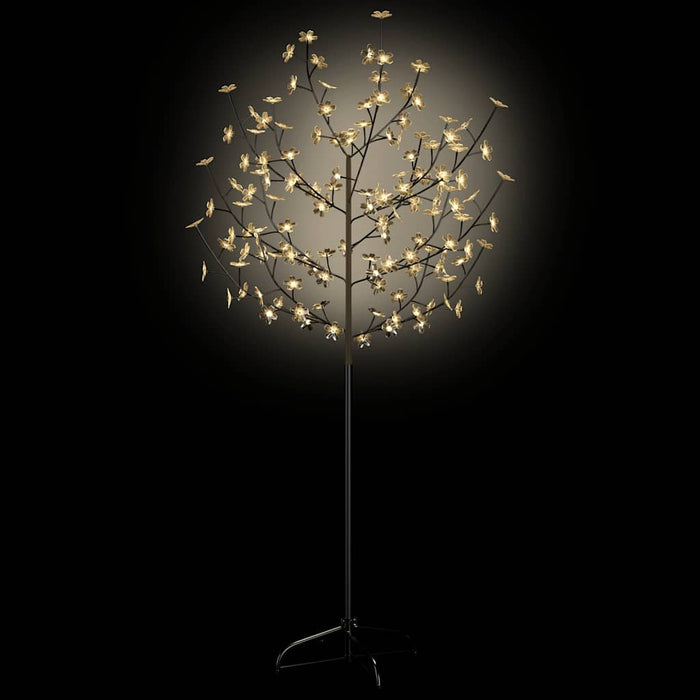 Pom de Crăciun, 120 LED-uri alb cald, flori de cireș, 150 cm - WALTI WALTI