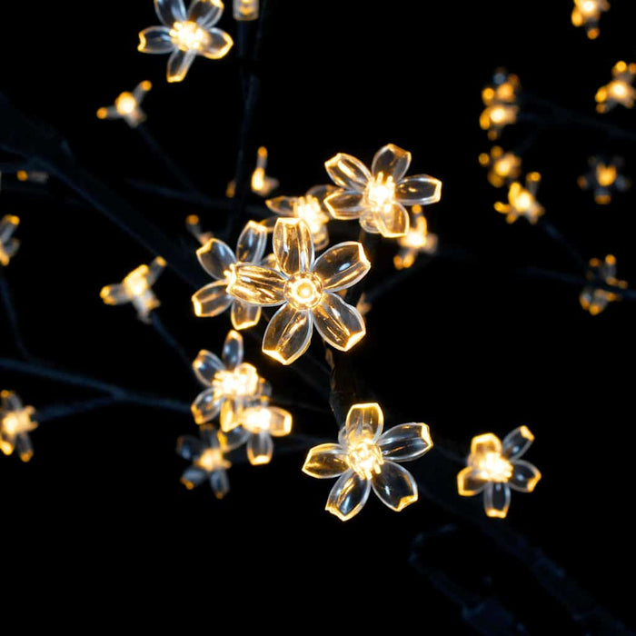 Pom de Crăciun, 120 LED-uri alb cald, flori de cireș, 150 cm - WALTI WALTI