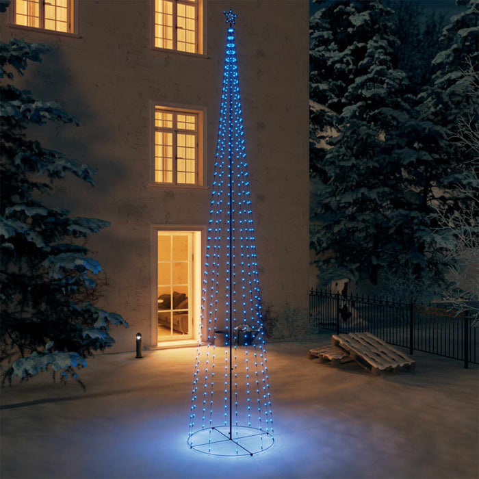 Decorațiune brad Crăciun conic 752 LED-uri albastru 160x500 cm - WALTI WALTI