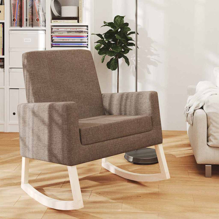 Scaun balansoar, gri taupe, material textil WALTI