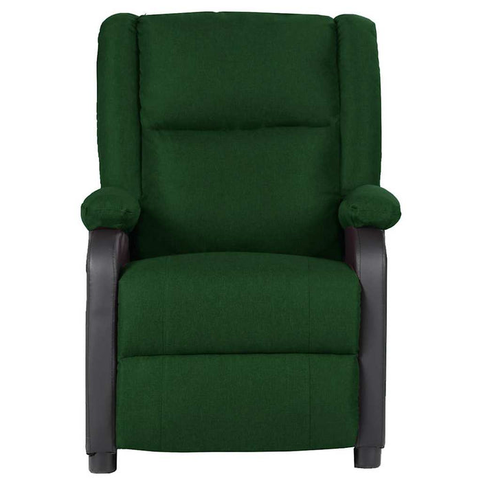 Fotoliu rabatabil pentru TV,verde închis,piele ecologică/textil WALTI