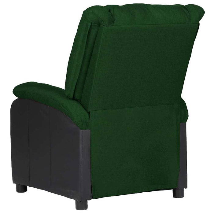 Fotoliu rabatabil pentru TV,verde închis,piele ecologică/textil WALTI