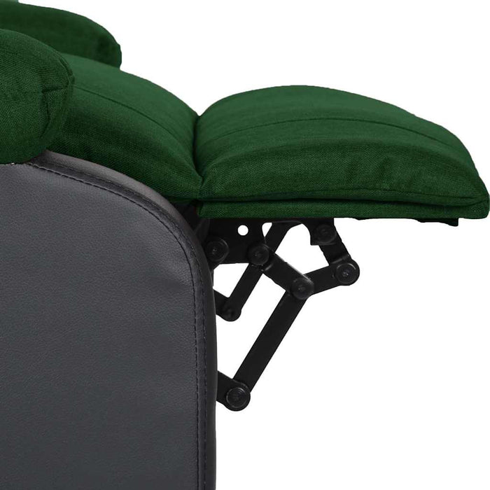 Fotoliu rabatabil pentru TV,verde închis,piele ecologică/textil WALTI