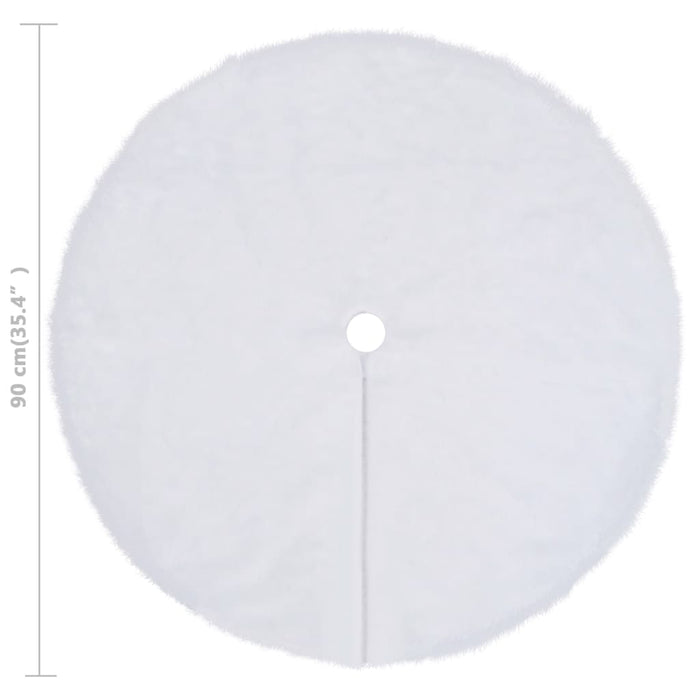 Fustă de brad de Crăciun, albă, 90 cm, blană artificială WALTI