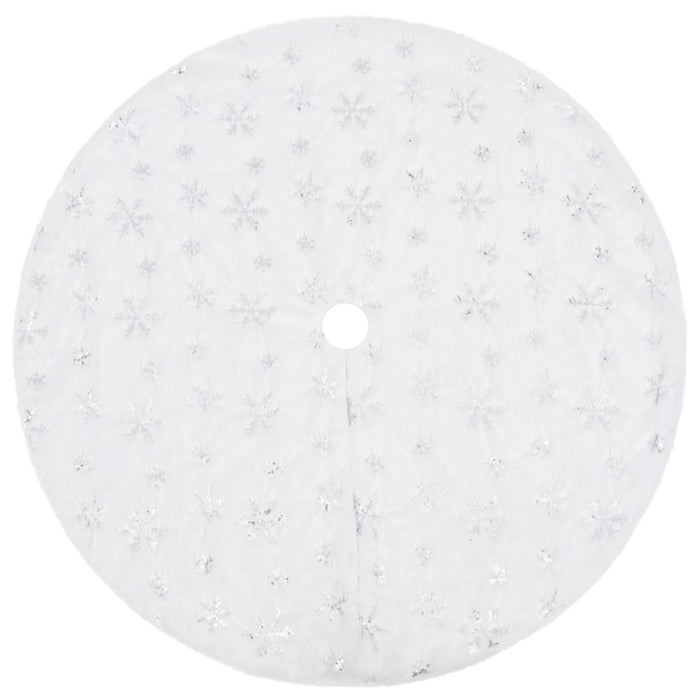 Covor fustă brad Crăciun de lux, alb, 150 cm, blană artificială - WALTI WALTI