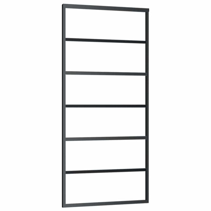 Ușă glisantă, negru, 90x205 cm, sticlă ESG și aluminiu - WALTI WALTI