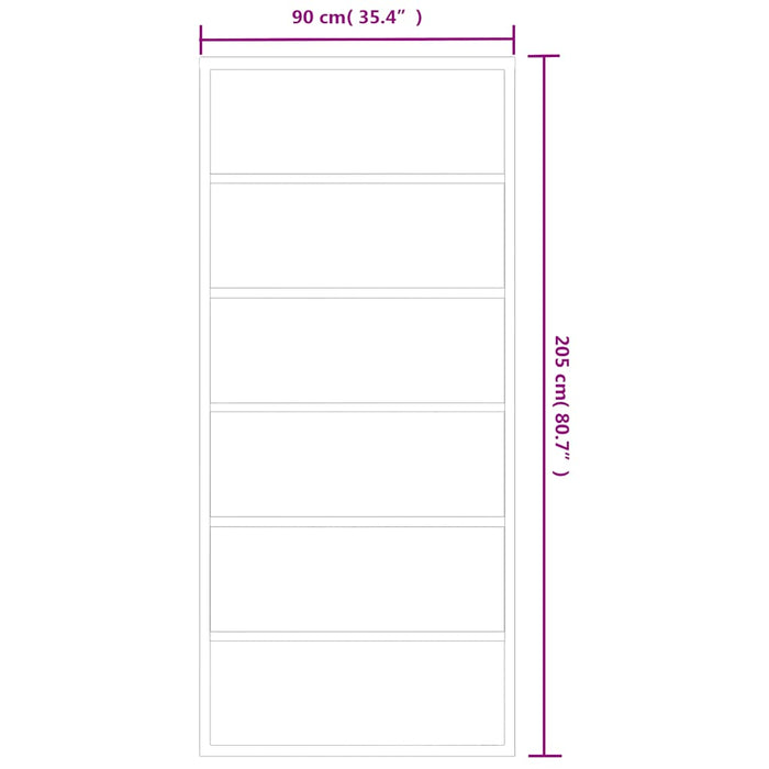 Ușă glisantă, negru, 90x205 cm, sticlă ESG și aluminiu - WALTI WALTI