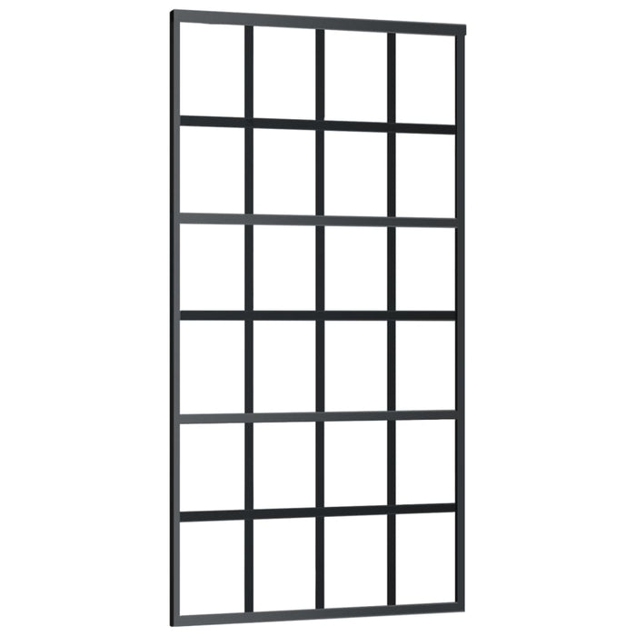 Ușă glisantă, negru, 102x205 cm, sticlă ESG și aluminiu - WALTI WALTI