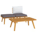 Set mobilier de grădină cu perne, 3 piese, lemn masiv acacia - WALTI WALTI