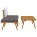 Set mobilier de grădină cu perne, 3 piese, lemn masiv acacia - WALTI WALTI