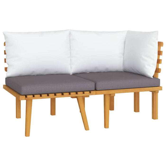 Set mobilier de grădină cu perne, 2 piese, lemn masiv de acacia - WALTI WALTI
