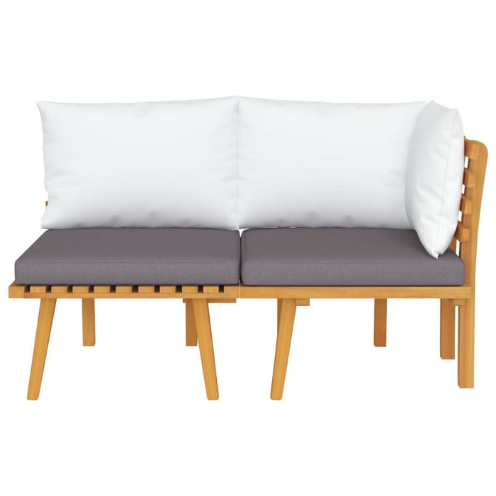 Set mobilier de grădină cu perne, 2 piese, lemn masiv de acacia - WALTI WALTI