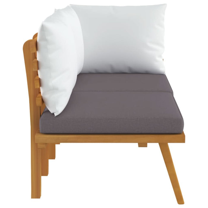 Set mobilier de grădină cu perne, 2 piese, lemn masiv de acacia - WALTI WALTI