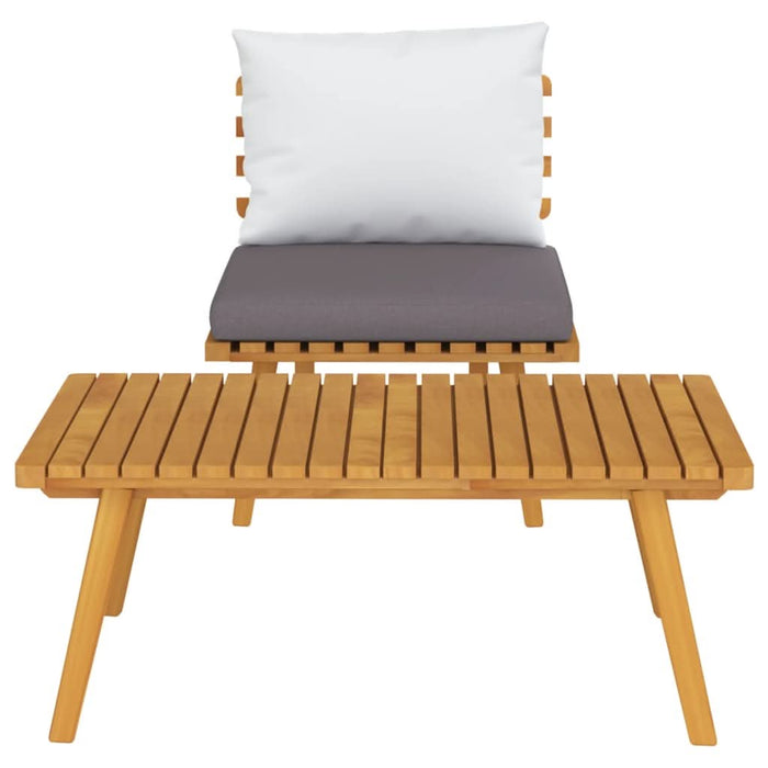 Set mobilier de grădină cu perne, 2 piese, lemn masiv de acacia - WALTI WALTI