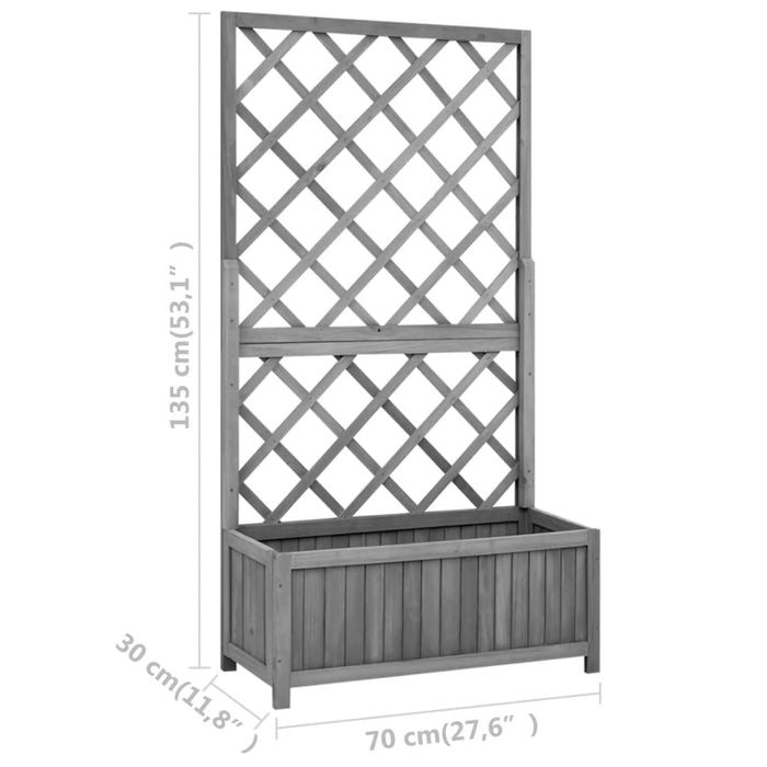 Jardinieră colț cu spalier, negru, 70x30x135 cm,lemn masiv brad - WALTI WALTI