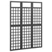 Separator cameră cu 3 panouri negru 121x180 cm nuiele lemn brad - WALTI WALTI