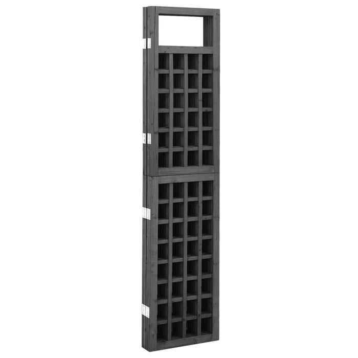 Separator cameră cu 3 panouri negru 121x180 cm nuiele lemn brad - WALTI WALTI
