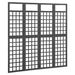 Separator cameră cu 4 panouri negru 161x180 cm nuiele lemn brad - WALTI WALTI