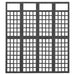 Separator cameră cu 4 panouri negru 161x180 cm nuiele lemn brad - WALTI WALTI