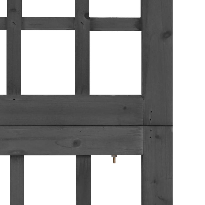 Separator cameră 5 panouri negru 201,5x180 cm nuiele/lemn brad - WALTI WALTI