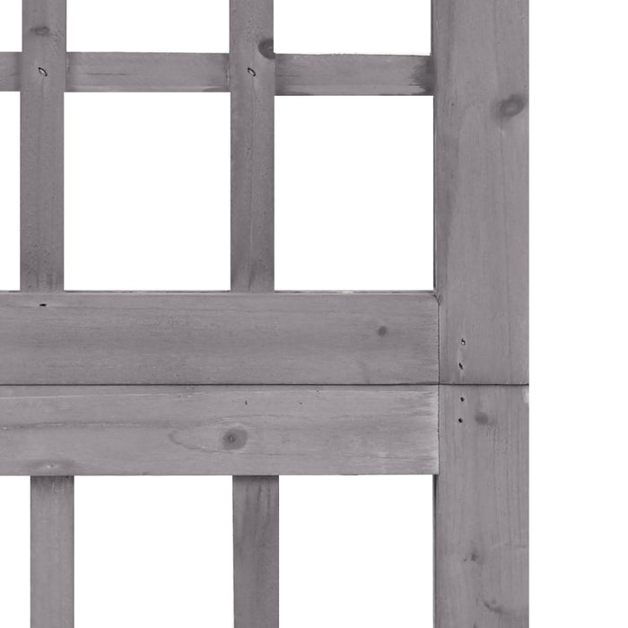Separator cameră cu 3 panouri, gri, 121x180 cm nuiele lemn brad - WALTI WALTI