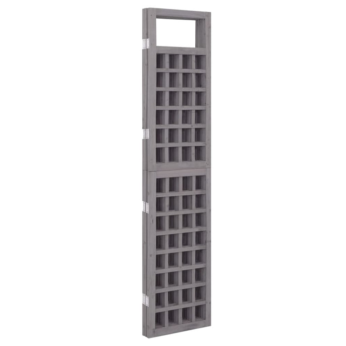 Separator cameră cu 4 panouri, gri, 161x180 cm nuiele lemn brad - WALTI WALTI
