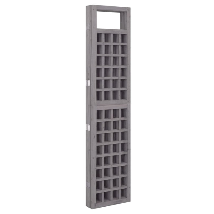 Separator cameră cu 5 panouri gri 201,5x180 cm nuiele lemn brad - WALTI WALTI