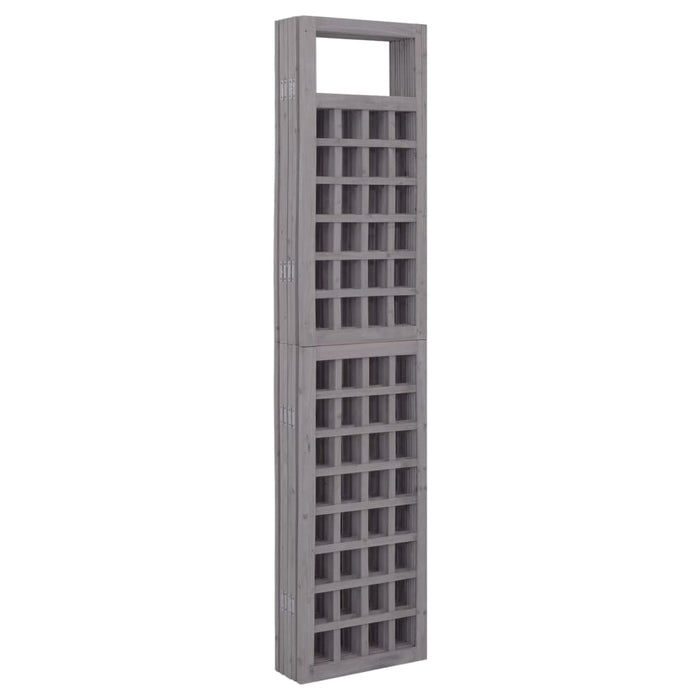 Separator cameră cu 6 panouri gri 242,5x180 cm nuiele lemn brad - WALTI WALTI
