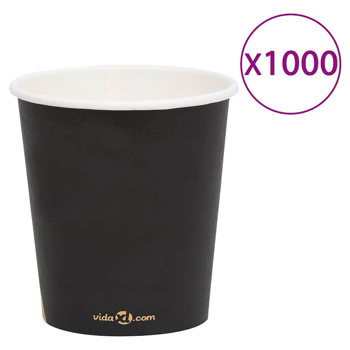 Pahare de cafea de hârtie, 1000 buc., negru, 200 ml WALTI