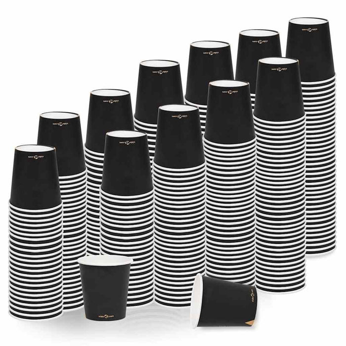 Pahare de cafea de hârtie, 1000 buc., negru, 200 ml WALTI
