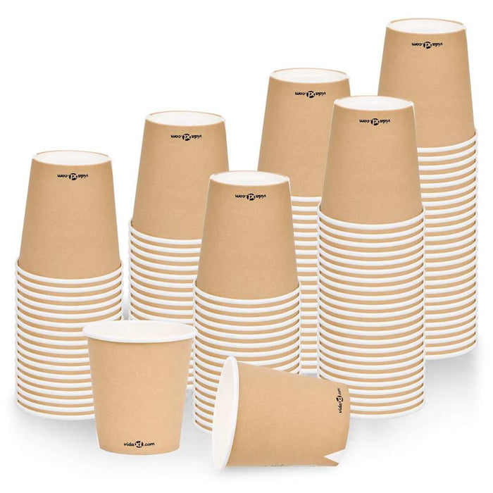 Pahare de cafea de hârtie, 100 buc., maro, 200 ml WALTI